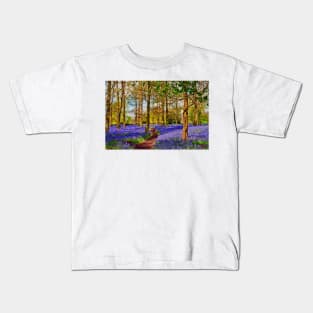 Bluebell Woods Greys Court England UK Kids T-Shirt